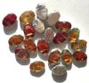 20 9x13mm Two Hole Crystal Vitrail Faceted Flat Ovals